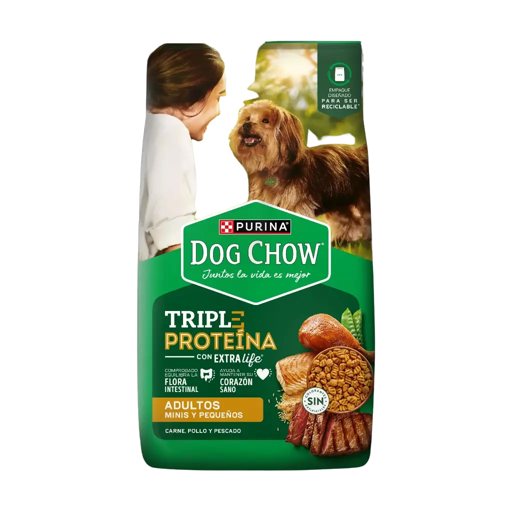 Dog Chow Perro Adultos Minis y Pequeños Triple Proteina