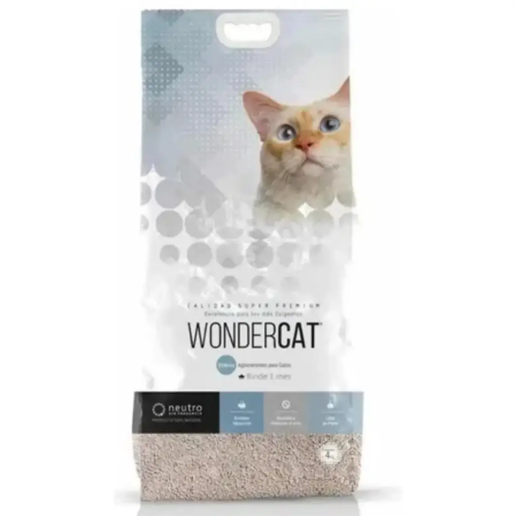 Piedras Aglomerantes Esferas de Bentonita Wondercat Neutral 4 Kg