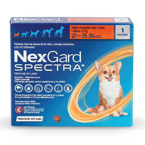 Tableta Masticable Nexgard Spectra Perro de 2 a 3,5 Kg