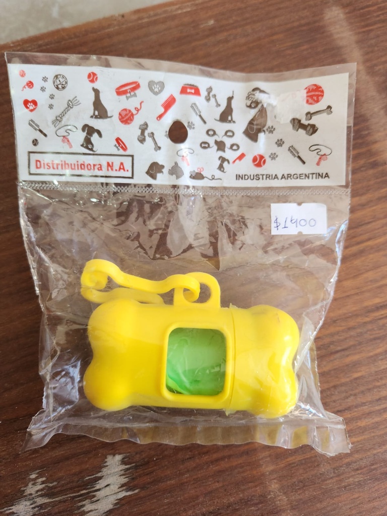 Huesito dispenser de bolsas p/residudos