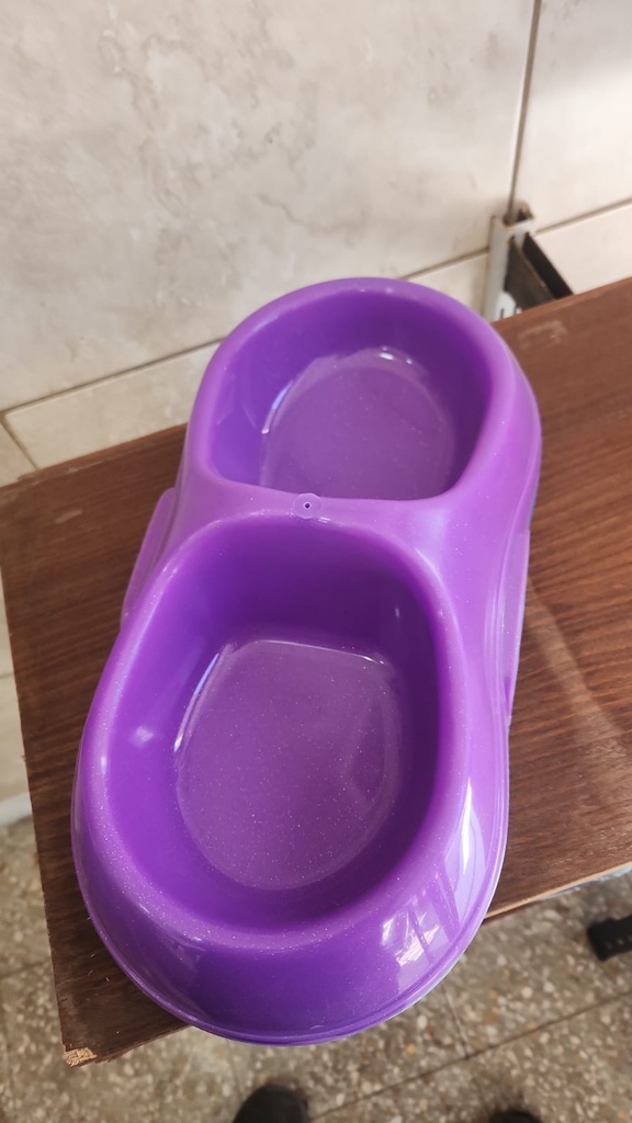 Comedero oval doble