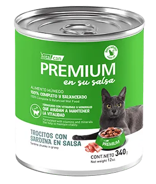 Lata Vital Premium Gato Adulto Sardina 340 Grs