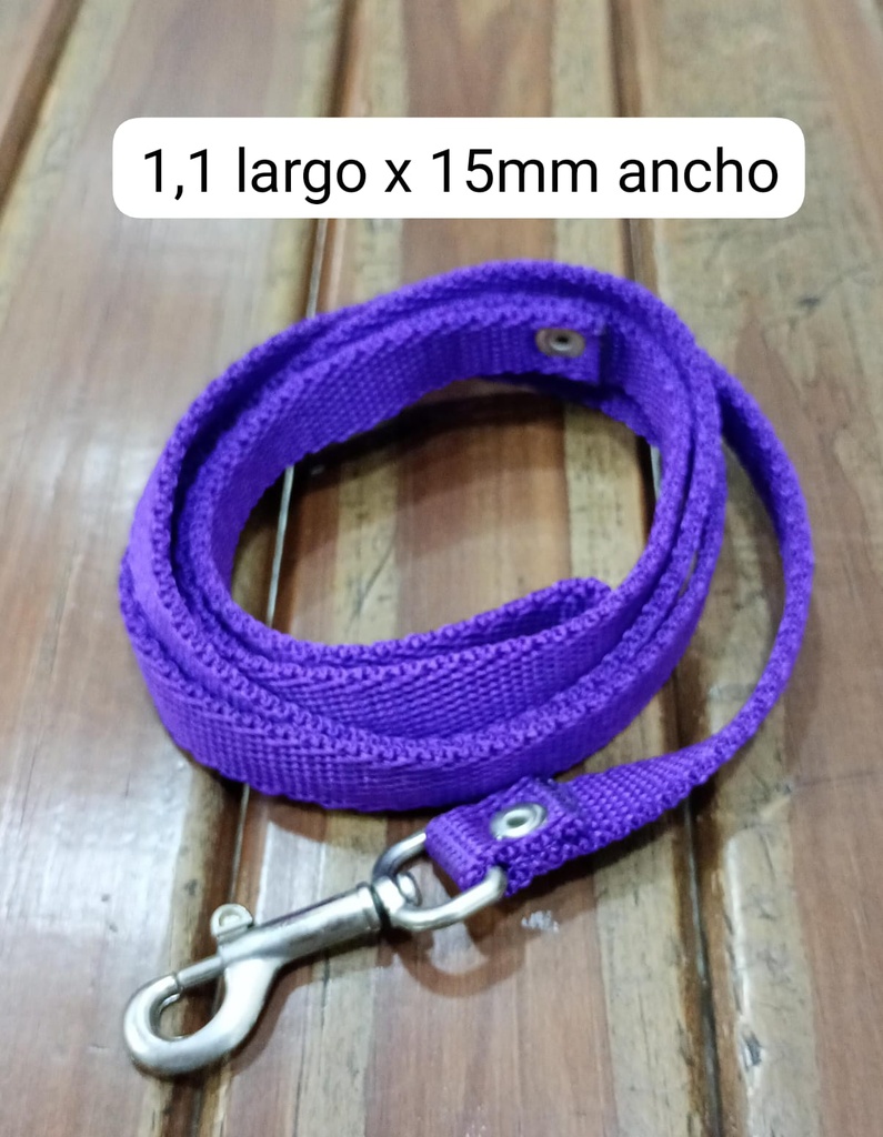 Correa lisa 15mm ancho y 1,1 mts largo