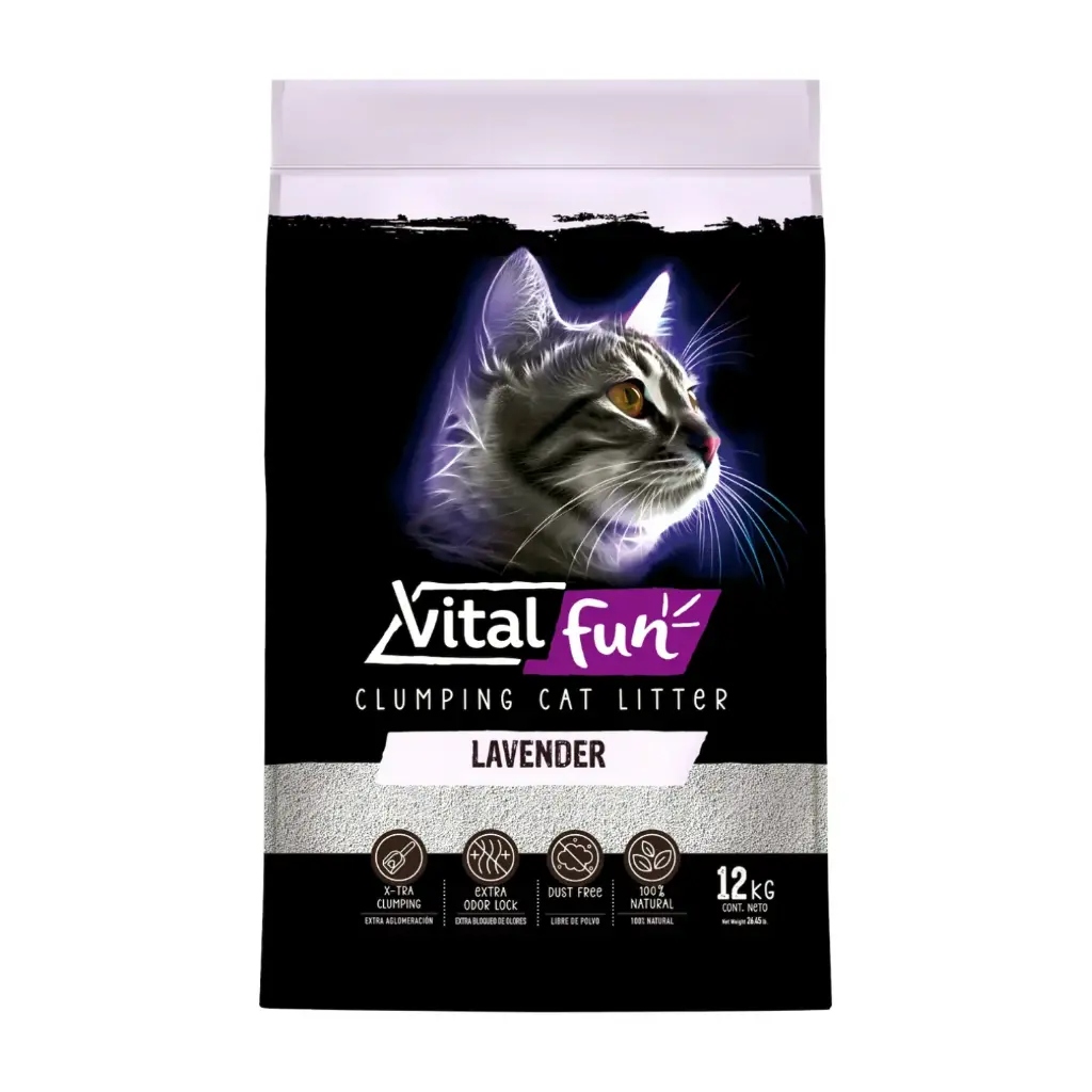 Piedras aglomerantes VitalFun bentonita lavanda 6 kg