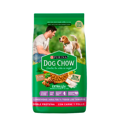 [1272] Dog Chow Perro Adultos todos los tamaños longevidad 7+