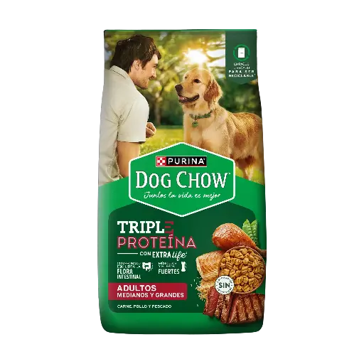 [1269] Dog Chow Perro Adultos Medianos y Grandes Triple Proteina 