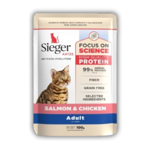 [2163] Sieger Pouch Gato Adulto 100 g