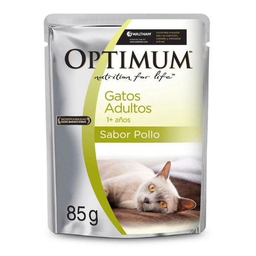 [1567] Optimum Pouch Gato Adulto Pollo 85 g