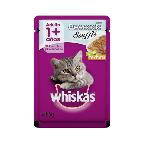 [2289] Whiskas Pouch Adulto Pescado Souffle 85 g