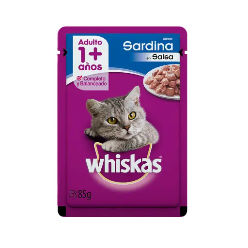 [2292] Whiskas Pouch Adulto Sardina en Salsa 85 g