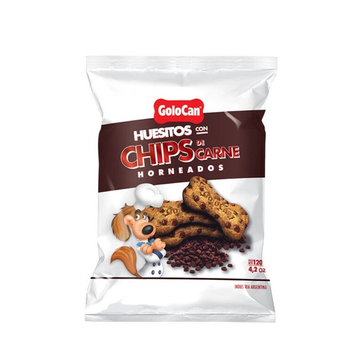 [1395] Huesitos con Chip de Carne Golocan 120 g