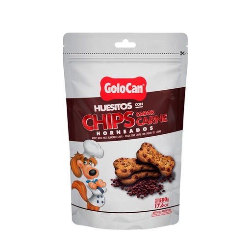 [1396] Huesitos con Chip de Carne Golocan 500 g